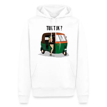 Tuk Tuk Driver / Geschenk / Geschenkidee - Männer Premium Bio Hoodie - Weiß - Vorne - Nico (187cm)