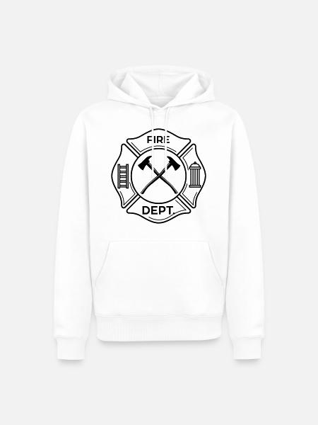 Caserne de pompiers - Sweat à capuche Premium bio Homme - blanc