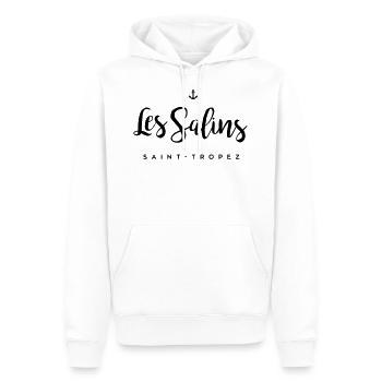 Les Salins - Saint Tropez - Männer Premium Bio Hoodie - Weiß - Vorne - Nico (187cm)