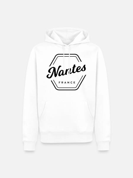 Nantes - France - Men’s Premium Organic Hoodie - white