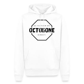 Ça va finir en octogone direct ! - Sweat à capuche Premium bio Homme - blanc - Devant - Nico (187cm)