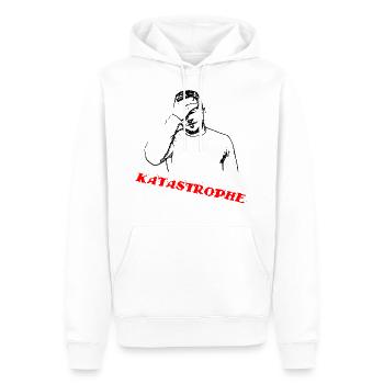 Katastrophe - Männer Premium Bio Hoodie - Weiß - Vorne - Nico (187cm)