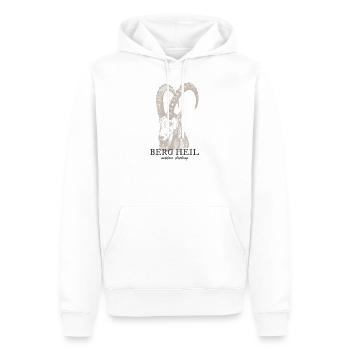 Berg Heil - outdoor clothing - Männer Premium Bio Hoodie - Weiß - Vorne - Nico (187cm)