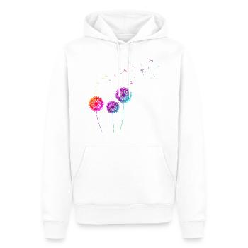 Idée cadeau pissenlit - Sweat à capuche Premium bio Homme - blanc - Devant - Nico (187cm)