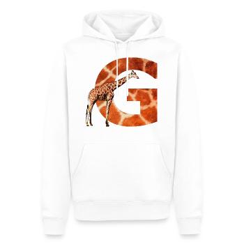 girafe g - Sweat à capuche Premium bio Homme - blanc - Devant - Nico (187cm)