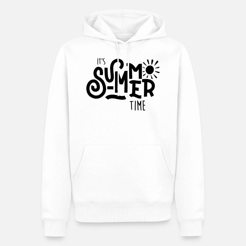 It's summer time - Sweat à capuche Premium bio Homme - blanc