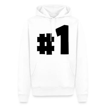 Top 1 - Männer Premium Bio Hoodie - Weiß - Vorne - Nico (187cm)