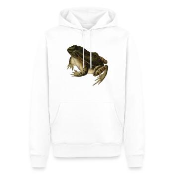 Frosch Kröte Kröte Frosch Illustration Zeichnung Vintage - Männer Premium Bio Hoodie - Weiß - Vorne - Nico (187cm)