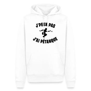 I can't, I have pétanque - Men’s Premium Organic Hoodie - white - Front - Nico (187cm)