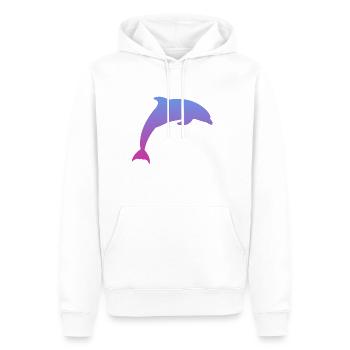 Delfin Dolphin - Männer Premium Bio Hoodie - Weiß - Vorne - Nico (187cm)