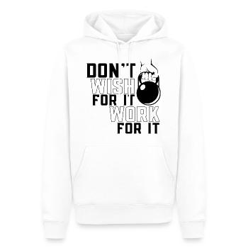 Work For It Gym Gym Strength Sports - Men’s Premium Organic Hoodie - white - Front - Nico (187cm)