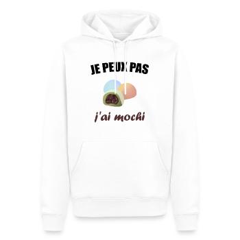 Je peux pas j'ai mochi - Sweat à capuche Premium bio Homme - blanc - Devant - Nico (187cm)