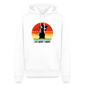 I do what i want - Männer Premium Bio Hoodie - Weiß - Vorne - Nico (187cm)