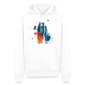 Surfing - Men’s Premium Organic Hoodie - white - Front - Nico (187cm)