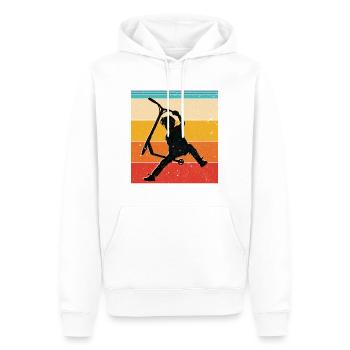 Freestyle-Roller - Männer Premium Bio Hoodie - Weiß - Vorne - Nico (187cm)