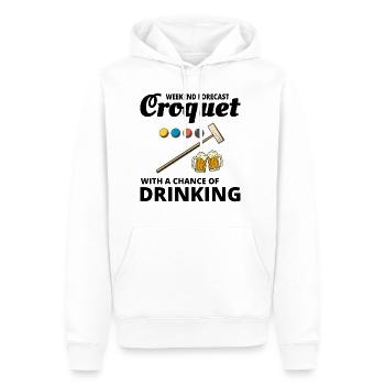 Croquet Players Drinking Drink Funny - Men’s Premium Organic Hoodie - white - Front - Nico (187cm)