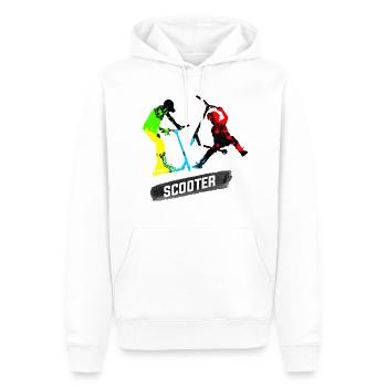 freestyle scooter - Men’s Premium Organic Hoodie - white - Front - Nico (187cm)