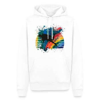Diver - Men’s Premium Organic Hoodie - white - Front - Nico (187cm)
