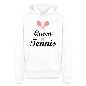 tennis - Premium luomulaatuinen miesten huppari - valkoinen - Edestä - Nico (187cm)