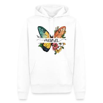 Maman papillon fleurs Meilleure maman Fête des mères - Sweat à capuche Premium bio Homme - blanc - Devant - Nico (187cm)