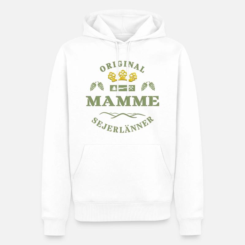 Sejerlänner Mamme Siegerländer Mutter Krönchen - Männer Premium Bio Hoodie - Weiß