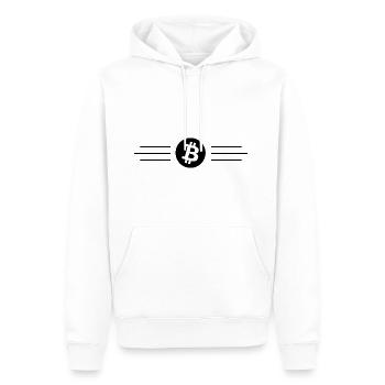 La nouvelle monnaie Bitcoin - Sweat à capuche Premium bio Homme - blanc - Devant - Nico (187cm)