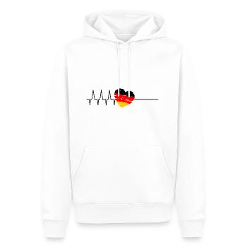 Battement de cœur allemand - Sweat à capuche Premium bio Homme - blanc - Devant - Nico (187cm)