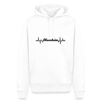Les Mannheimer - Sweat à capuche Premium bio Homme - blanc - Devant - Nico (187cm)