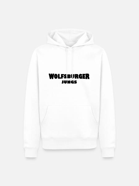 Die Wolfsburger Jungen - Männer Premium Bio Hoodie - Weiß