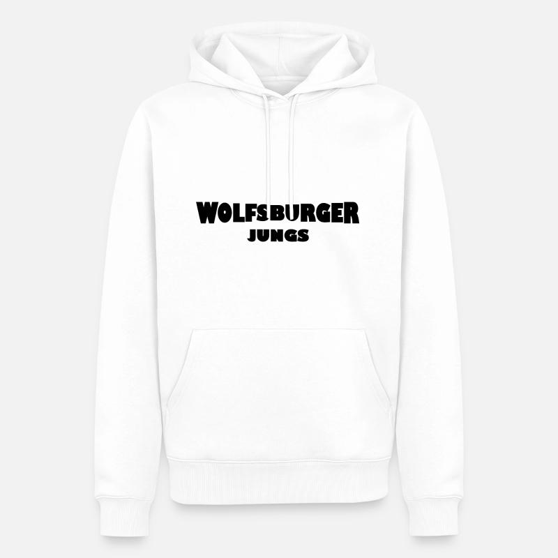 Die Wolfsburger Jungen - Männer Premium Bio Hoodie - Weiß