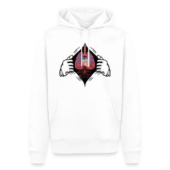 Herz, Lungen, Herz- Lungensystem - Männer Premium Bio Hoodie - Weiß - Vorne - Nico (187cm)