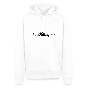 The Cologne Pulse - Men’s Premium Organic Hoodie - white - Front - Nico (187cm)