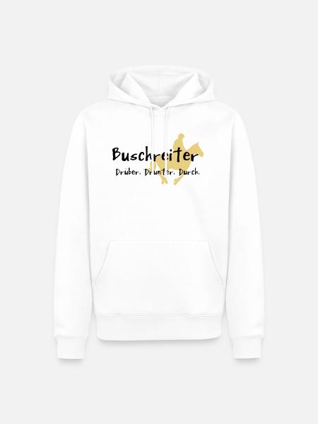 Buschreiter - Männer Premium Bio Hoodie - Weiß