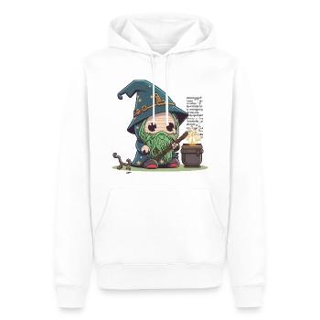 La force de la technologie - Sweat à capuche Premium bio Homme - blanc - Devant - Nico (187cm)