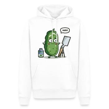 Peindre la ville - Sweat à capuche Premium bio Homme - blanc - Devant - Nico (187cm)