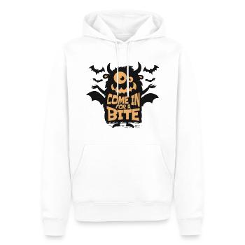 Viens Pour Une Morsure De Vampire Humour Halloween - Sweat à capuche Premium bio Homme - blanc - Devant - Nico (187cm)