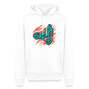 Mountain Bike Fahrrad Downhill Mountainbike - Men’s Premium Organic Hoodie - white - Front - Nico (187cm)