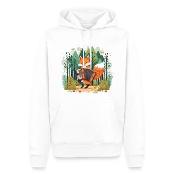 Musikalischer Fuchs - Männer Premium Bio Hoodie - Weiß - Vorne - Nico (187cm)