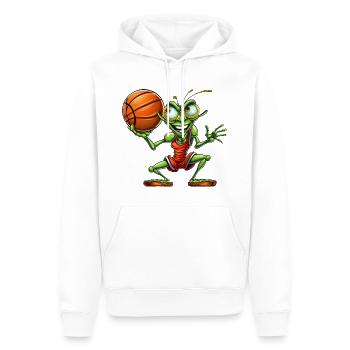 Basketball Grasshopper - Männer Premium Bio Hoodie - Weiß - Vorne - Nico (187cm)