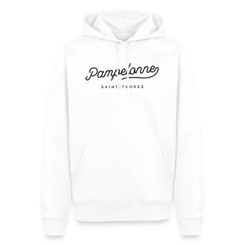 Pampelonne - Saint Tropez - Männer Premium Bio Hoodie - Weiß - Vorne - Nico (187cm)