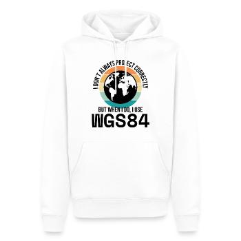 GIS-Kartierung Analyse von Geodaten Kartografie - Männer Premium Bio Hoodie - Weiß - Vorne - Nico (187cm)