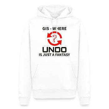 GIS Undo Fantasy Data Mapping Errors - Men’s Premium Organic Hoodie - white - Front - Nico (187cm)