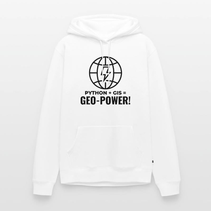 Python GIS Geo-Power Programming Geospatial Men’s Premium Organic Hoodie