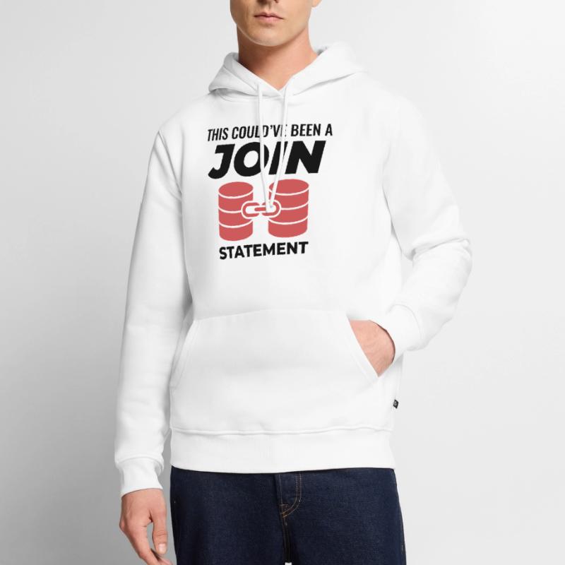 SQL Join Database Statement Programming Data Men’s Premium Organic Hoodie