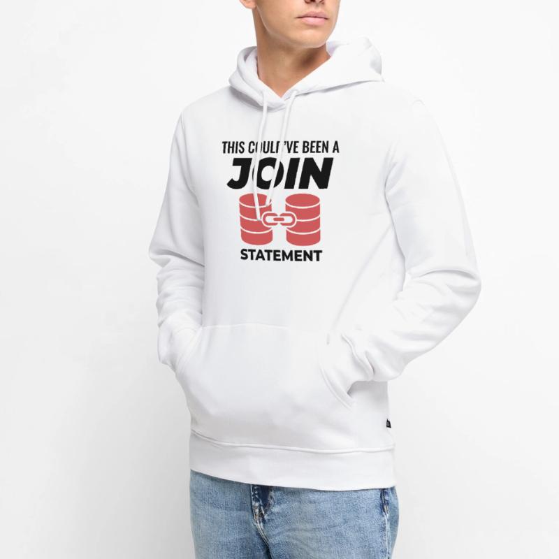 SQL Join Database Statement Programming Data Men’s Premium Organic Hoodie