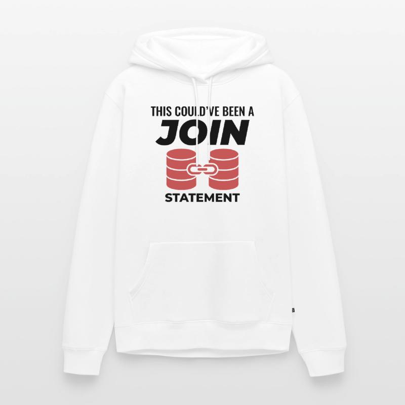 SQL Join Database Statement Programming Data Men’s Premium Organic Hoodie