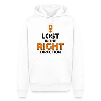 Collect Maps Not Regrets GIS Travel - Men’s Premium Organic Hoodie - white - Front - Nico (187cm)