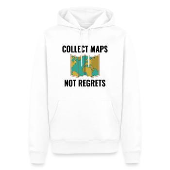 Collectionnez des cartes sans regrets GIS Voyage - Sweat à capuche Premium bio Homme - blanc - Devant - Nico (187cm)