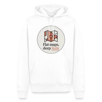 Flache Karten Deep Feels Geografie Kartografie - Männer Premium Bio Hoodie - Weiß - Vorne - Nico (187cm)