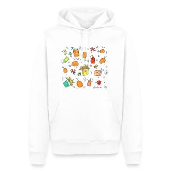 Du und dein Essen - Männer Premium Bio Hoodie - Weiß - Vorne - Nico (187cm)